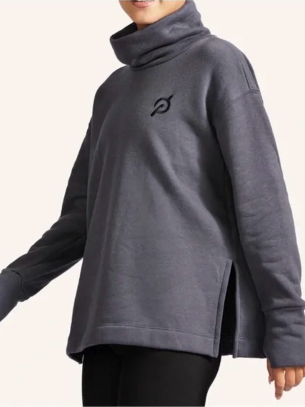 Peloton funnel neck pullover sweater size medium